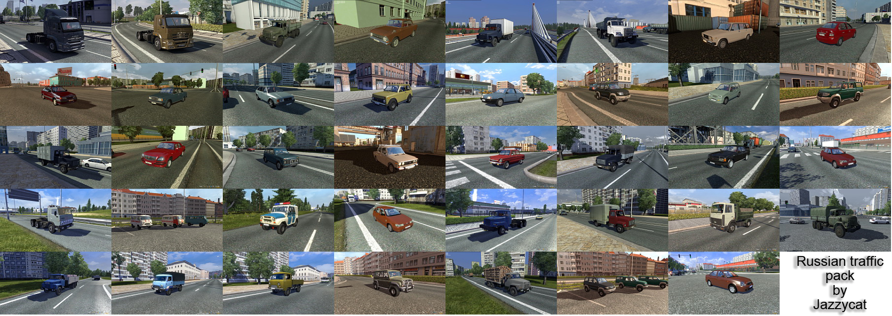 ETS 2 "Russian Traffic Pack v1.0 - Пак русского траффика v1.0 1-17