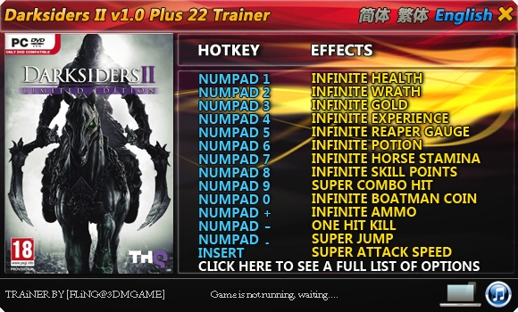 скачать трейнер для darksiders 2. Darksiders 2 + darksiders 2 deathinitive edition trainers.